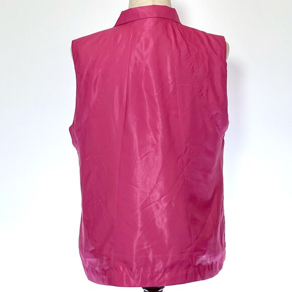 Liz Claiborne Hot Pink Full-Zip Vest Women's Medium - Picture 3 of 7